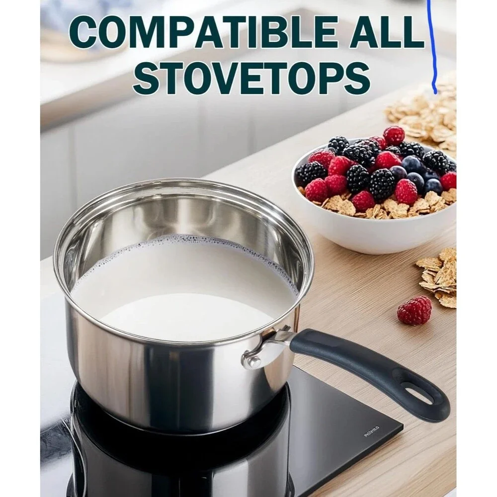 Cook N Home 02655 Professional Double Boiler Saucepan 2-Quart  Stainless